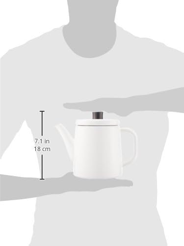 Noda Enamel Kettle, 0.3 gal (1.5 L), Enameled Porchka Pot, Made in Japan