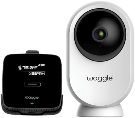 Waggle 4G LTE Pet Monitor Lite + RV Mini Camera - Cellular Temperature & Humidity Monitor, Real-time Alerts - RV/Camper/Van/Car Monitoring - Subscription Required