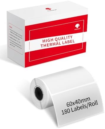 Phomemo M220 Label Maker & 4 Roll Label, 3.14 Inch Bluetooth Thermal Label Printer for Barcode, Address, Labeling, Mailing, File Folder Label, Easy to Use, Support Smartphone, Tablet&PC