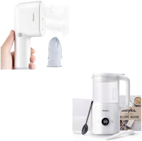 olayks. Travel Steamer for Clothes, Fashion Portable Handheld Garment Steamer & Automatic Nut Milk Maker