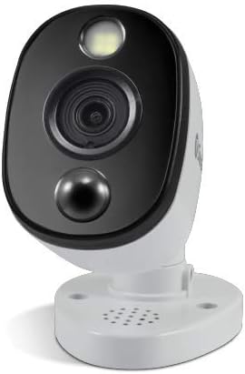 Swann Add-On DVR Bullet Security Camera System with Sensor Spotlight, 4K Ultra HD Video, Indoor or Outdoor Design, Dusk to Dawn Color Night Vision Plus True Detect™ Heat and Motion Detection, 1 Pack