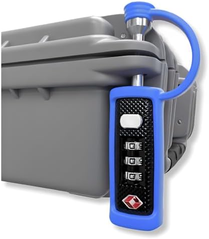 Cedar Mill TSA Approved Gun Case Lock Set Black & Blue – 3-Dial Cut-Resistant Combination Locks for Firearm Safety, Child-Safe Gun Locks for Rifle, Pistol & Travel Hard Cases