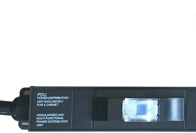 L6-50P 50 Ampere Rack Mounted PDU Power Socket with 8-Position C13 Socket Output Circuit Breaker Protection, Aluminum Alloy Shell 6-Foot 8AWG Cable (C13-08-S)