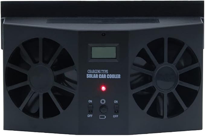 CYDZSW Car Solar Powered Exhaust Fan,Air Flow Window Fans,Solar Powered Exhaust Fan 2W (Black)