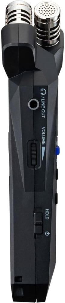 Zoom H1essential 2-Track 32-Bit Float Portable Audio Recorder Bundle with Omnidirectional Lavalier Microphone, 32GB Memory Card with SD Adapter, 4 Pack AAA Batteries and Compact Tabletop Tripod