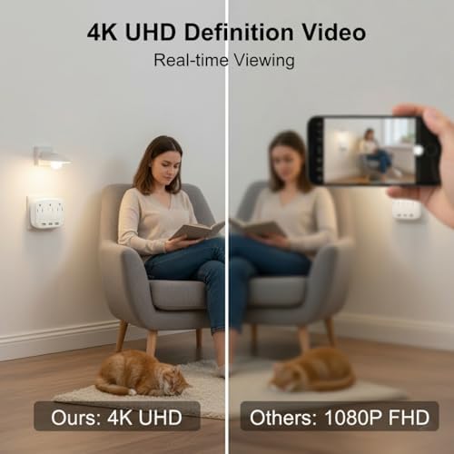 4K Smart Plug Security Camera +16GB Micro SDXC Card Bundle