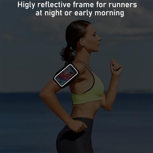 Phone Holder for Running-Arm Band for Running for iPhone & Samsung Galaxy, Cell Phone Armband Holder for Walking, Gym, Workout, Men, Women, w/Adjustable Strap & Zipper Pocket (Pink-M)