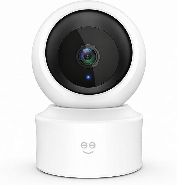 Geeni Scope Ultra 2K 360° Smart Indoor Camera, 1440p HD Auto-Tracking, Dual Band WiFi 2.4GHz 5GHz, Alexa & App Control, Wall Mountable, White