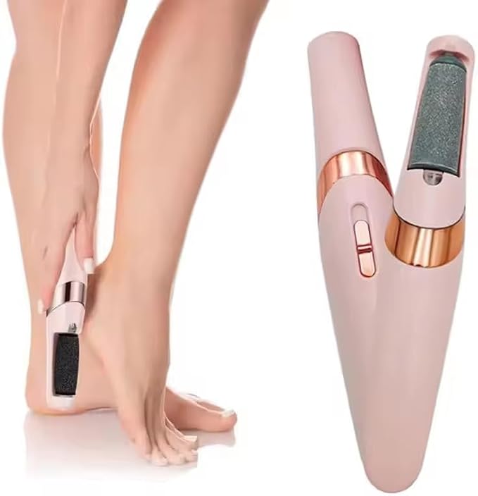 Electric Foot File, Callus Remover for Feet - Rechargeable Pedicure Tool, 2 Speeds 1700/2000 RPM & 2 Heads for Dry & Dead Cracked Skin, Cordless Waterproof Hard Skin Removal, Home Pedicure Gift