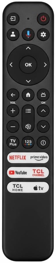 TCL Google TV Voice Remote Replacement - RC813 Bluetooth Controller with 6 Shortcut Keys Compatible with TCL Q6/Q7/QM8/S3/S4 Series（Not Applicable to Roku TV）