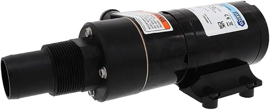 Jabsco 12V DC Macerator Pump for RVs/Boats - Efficient 43 L/min Waste Transfer for Black Water Tanks Up to 200 Gallons - Compact Design, 4-Blade Chopper, Self-Priming, Dry-Run Protection