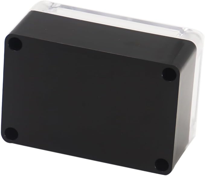 Project Box IP65 Waterproof Junction Box ABS Plastic Black Electrical Boxes DIY Electronic Project Case Power Enclosure Clear Cover 3.94"x2.68"x1.97"(2Pcs)