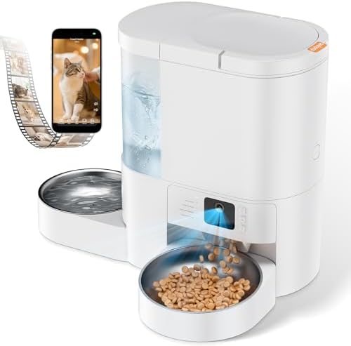 Automatic Cat Feeder and Water with Camera Plus Extra 6 Pcs Replacement Desiccant Bag
