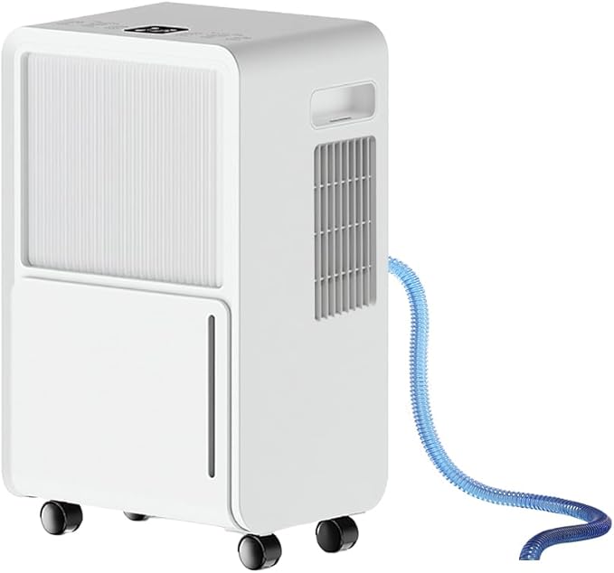 Dehumidifier for Home Basement, 17 Pints Dehumidifiers with Drain Hose for 550 Sq. Ft Bedroom Bathroom Small Room RV, 3 Working Modes, Smart Humidity Control, 24H Timer, Auto Defrost