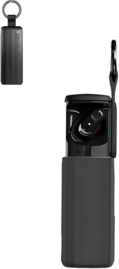 Case for Skullcandy Method 360 ANC True Wireless Earbuds,Soft Protective,BOVUGAC Silicone Case Cover with Keychain & Cleaning Kit & Lanyard for Method 360 ANC-Black