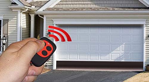 Universal Garage Door Opener Remote Cloner Universal Gate Opener Remote Cloning Homelink Programmable Learning Key Fob 4-Buttons Multi Frequency 280MHZ-868MHZ (Red) 1PC