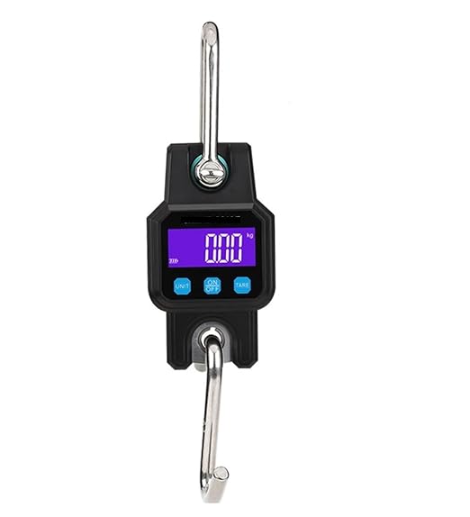 300kg Rechargeable Digital Crane Scale with Backlight & Hanging Hook - Ideal for Fishing, Travel, and Weighing