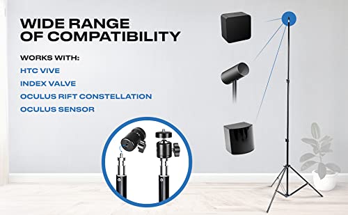 Skywin VR Tripod Stand for HTC Vive Base Station - 2 Adjustable Stands | Stable Tracking, Compatible with HTC Vive, Sensor Stand & Base Station Mount for Vive Sensors or Oculus Rift Constellation