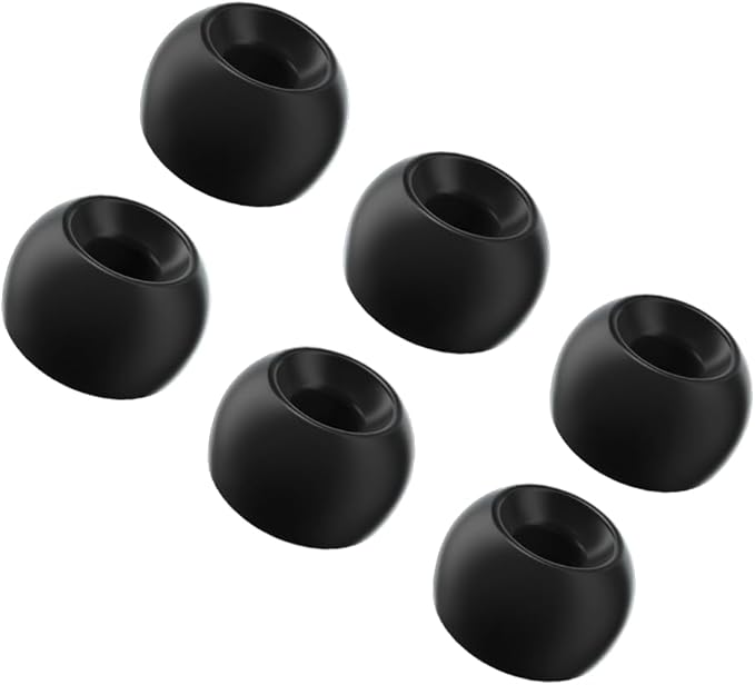 Divinus Velvet Wide Bore Silicone Eartips for 4-6mm Nozzle, Replaceable IEM Earbud Tips with Enhanced Sound Quality and Comfort (S(3 Pairs))