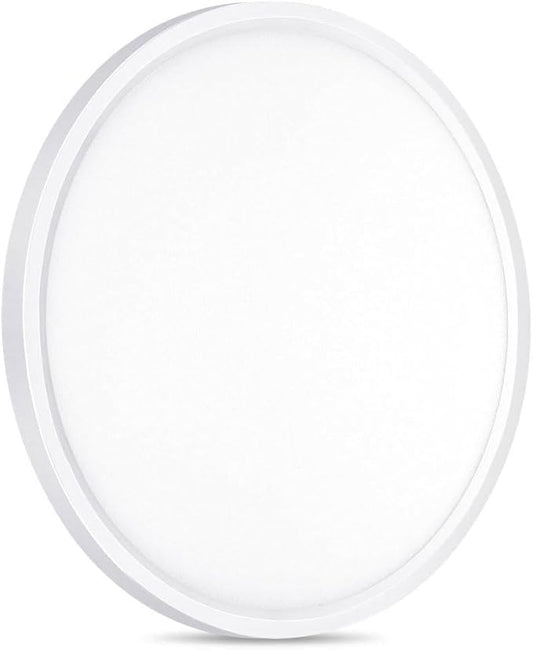 1Pack LED Flush Mount Ceiling Light, 7 Inch 1500LM 15W Thin Round Ceiling Light Fixture, 3000k/4000k/6500k 3 Color Adjustable Ceiling Lamp for Bathroom,Closet,Hallway, Wired(White)