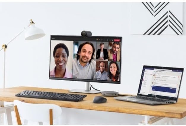 Dell Pro Webcam WB5023 - 2K QHD, 1440p, Sony Starvis Sensor, Upto 4x HD Digital Zoom, f2.0 Aperture, Magnetic Privacy Shutter, Microsoft Teams and Zoom Certified - Black