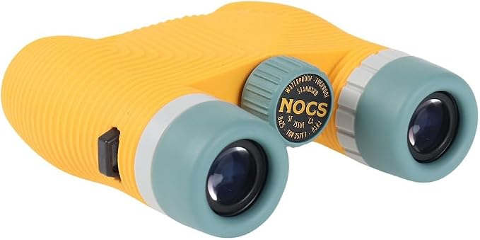 Nocs Provisions Standard Issue 8x25 Waterproof Binoculars | Lightweight, Compact, 8X Magnification, Wide View, Multi-Coated Lenses for Bird Watching, Hiking, and Outdoor Activities - Canary (Yellow)