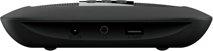 WELLUR - Stereo Sound White Noise and Natural Sound Sleep Machine with Relaxing Spa Music. Dual Build in Speakers & 3.5mm Headphone Jack, with Timer Option and USB 2.1A Port. Adapter Included (Black)