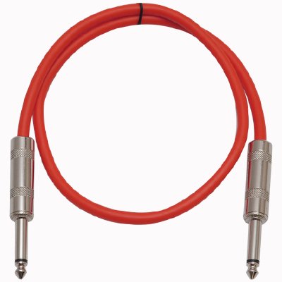 Seismic Audio SASTSX-2Red-6PK 2-Feet TS 1/4-Inch Guitar, Instrument, or Patch Cable, Red