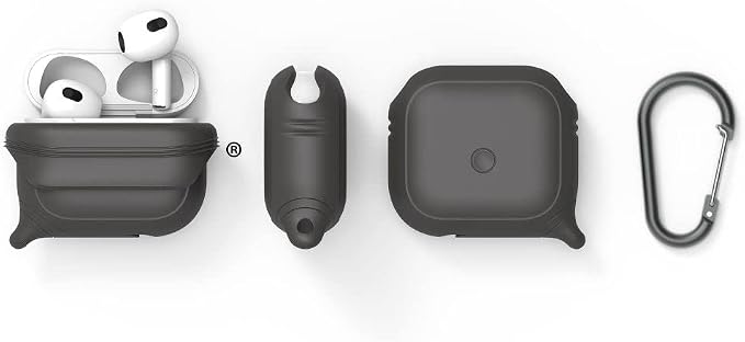 Catalyst Waterproof Case for AirPods 3rd Generation (2021) - Wireless & USB-C Charging Compatible, Drop Protection One Piece Design with Carabiner