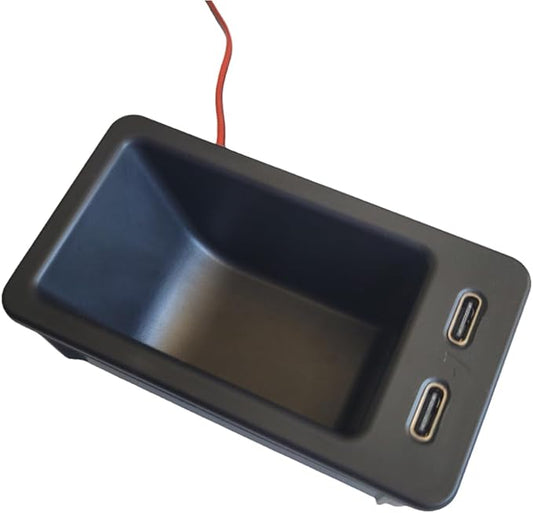 Trick Bits - 65W PD Dual Port Fast Charger/Coin Holder - C Type - Compatable with/Replacement for BMW E39 Ashtrays (1995-2004) - 520i, 523i, 525i, 528i, 530i, 535i, 540i, M5
