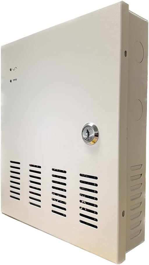9 Port High Power Security CCTV Camera Access Control Power Distribution Box 12V DC 10 Amp PTC Protection, with 9 Pcs. DC Male Pigtail
