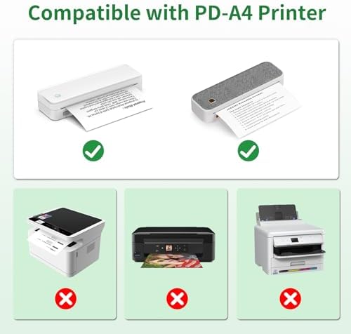 Gloryang Printer & 3 Rolls Paper & 200 Sheets Fan-Fold Paper & Carry Case