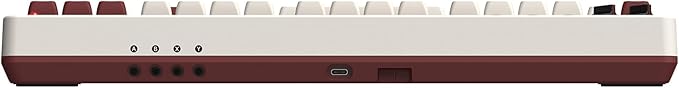 8BitDo Retro Mechanical Keyboard, Bluetooth/2.4G/USB-C Hot Swappable Gaming Keyboard with 87 Keys, Dual Super Programmable Buttons for Windows and Android - Fami Edition