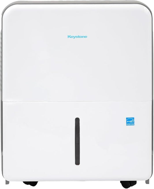 Keystone Energy Star 22-Pint Portable Dehumidifier for Large Rooms up to 1,500 Sq.Ft. with Auto-Shutoff & Timer, Quiet and Moisture Absorber For Basement, Garage, Living Room