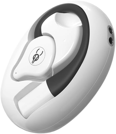 Sabbat Q12 Jurassic-Themed Open-Ear Bluetooth 5.4 Headphones, Ear-Hook Wireless Earbuds, Non-In-Ear Sport Running Earphones, High-Fidelity Sound, Noise Cancelling, 2026(Black and White String)