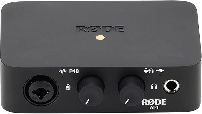 Rode PodMic Dynamic Podcasting Microphone Bundle AI-1 Studio-Quality USB Audio Interface and Auray BAI-2X Two-Section Broadcast Arm