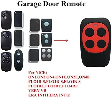 Universal Garage Door Opener Remote Cloner Universal Gate Opener Remote Cloning Homelink Programmable Learning Key Fob 4-Buttons Multi Frequency 280MHZ-868MHZ (Red) 1PC