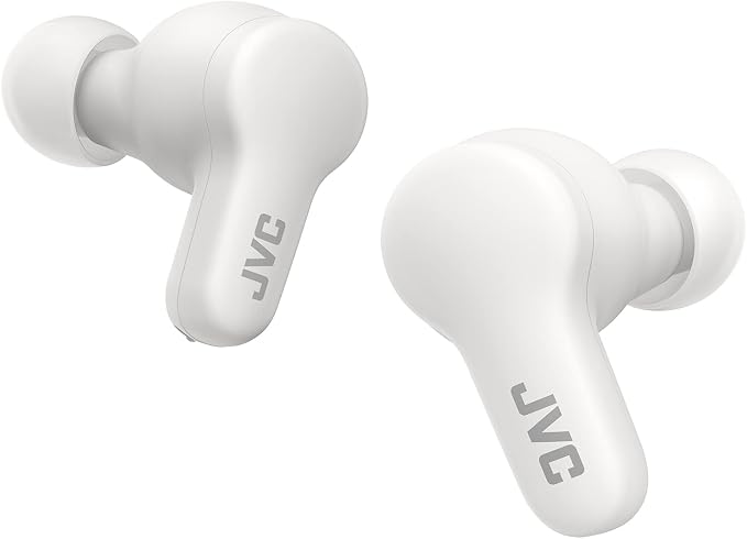 JVC Gumy True Wireless Earbuds, Bluetooth 5.3, Charging Case, 24-Hour Playback, IPX4 Water Resistant, Comfortable Secure Fit with XS/S/M/L Earpieces, Built-in Mic for Calls, iPhone/Android/PC - HAA7T2
