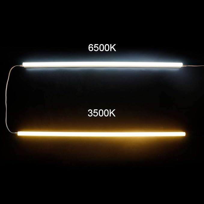LightingWill 10 Pack LED Shop Light 4FT, Daylight White 6000~6500K, 20W, Linkable T5 Integrated Fixture, Utility LED Ceiling Light and Under Cabinet, Corded Electric with Built-in ON/Off Switch