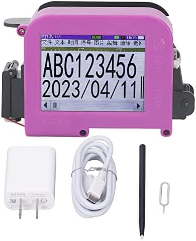 Focket Handheld Printer Inkjet Coder, 1200mAh Inkjet Printer with 100 Languages LED Touch Screen, Printer Barcode Printer Hand Printer for Logo No Cartridge Included