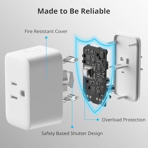 【2025 New】 SwitchBot Smart Plug Mini 15A(4 Pack) with Remote, Energy Monitor, Smart Home WiFi(2.4GHz), Compatible with Alexa & Google Home, APP Remote Control & Timer Function, No Hub Required