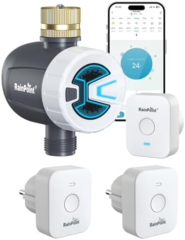 RAINPOINT WiFi Water Timer, Sprinkler Timer for Garden Hose with 2 WiFi Hubs