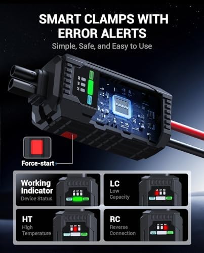 AVAPOW 6000A Car Battery Jump Starter Portable (12V DC Output for All Gas or up to 12L Diesel) & AV-D600 4 Systems OBD2 Scanner