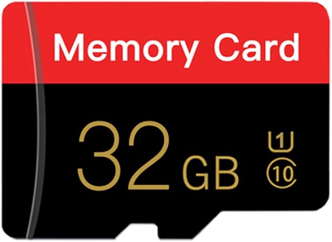 Micro Memory Card 32GB with Adapter, C10/U1/UHS-I/A1 TransFlash Card, TF Card for Camera, Smartphone, Tablet, Drone (Red 32GB)