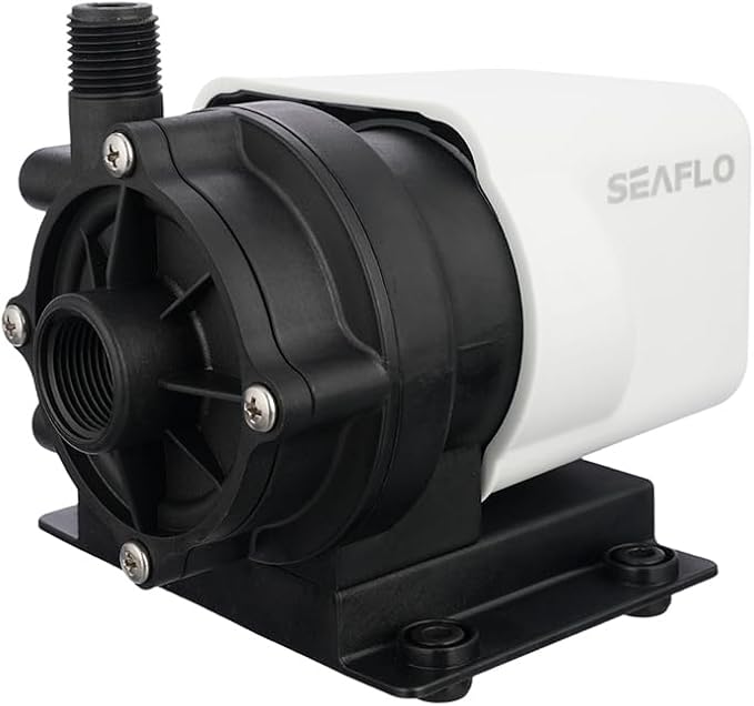 SEAFLO 500 GPH Marine Air Conditioning Pump 115V, 8.5 GPM Magnetic Drive Circulation Pump, 19 ft Head, Continuous Duty HVAC Pump for AC Systems up to 16,000 BTU, 4-Year Warrant