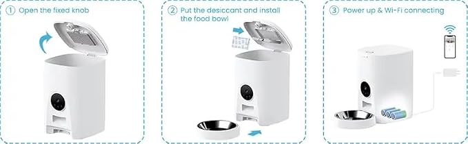 4L Automatic Pet Feeder - Smart Feeder for Cats & Dogs with 2K Camera, 2-Way Audio, App Control, Timer, and Dual Power. WiFi-Enabled, Programmable Feeding for a Healthier Pet Routine.