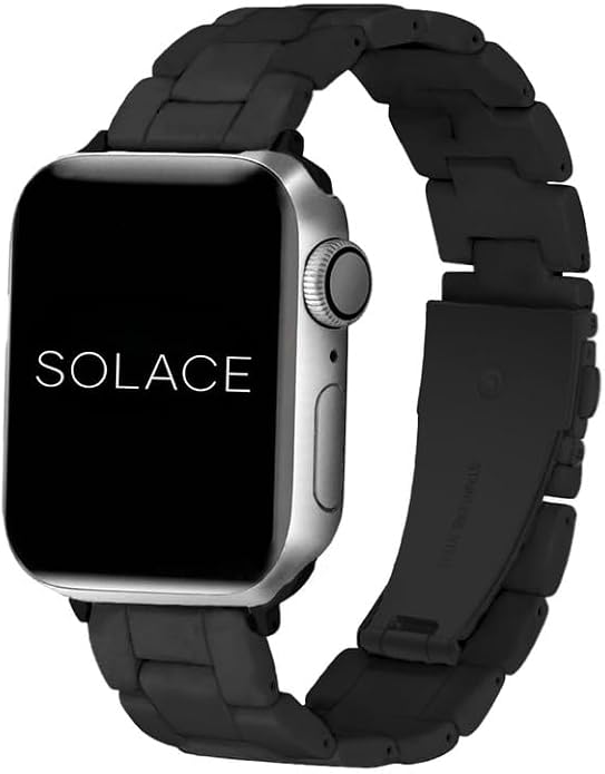 Solace Bands Lightweight Perma Watch Band - Universal Fit for Apple Watch Bands for Women & Men, iWatch Bands for 38mm 40mm 41mm 42mm 44mm 45mm 49mm Ultra, SE, Series 11 10 9 8 7 6 5-1 (Matte Solid)
