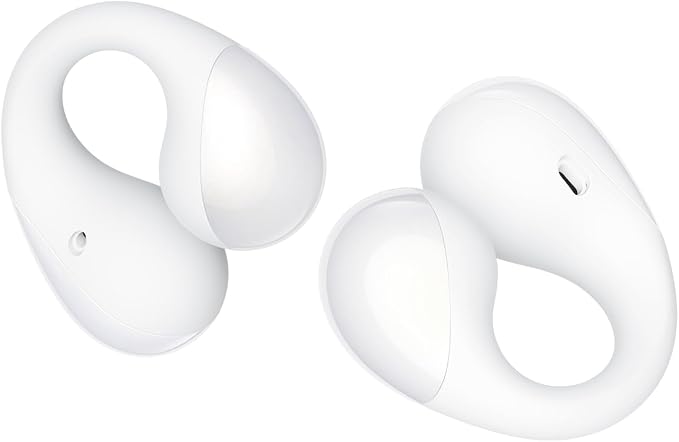 SoundPEATS PearlClip Pro Open Ear Earbuds, All-Day Comfortable Fit for Work & Commute, 24H Playtime, Dual Connection, HD Voice, Fast Charge, Bluetooth 6.0 - White