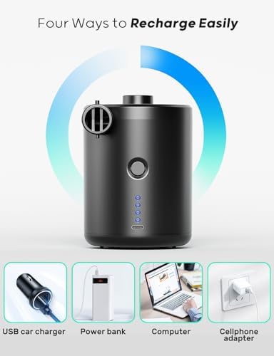 QPAU Inflatable River Tube and Electric Air Pump