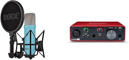 RØDE NT1 Signature Large-Diaphragm Condenser Microphone Bundle with Focusrite Scarlett Solo USB Audio Interface